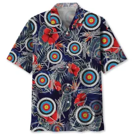 Archery tropical Hawaiian Shirt, Archery team Hawaiian shit for men, Gift for Archery player