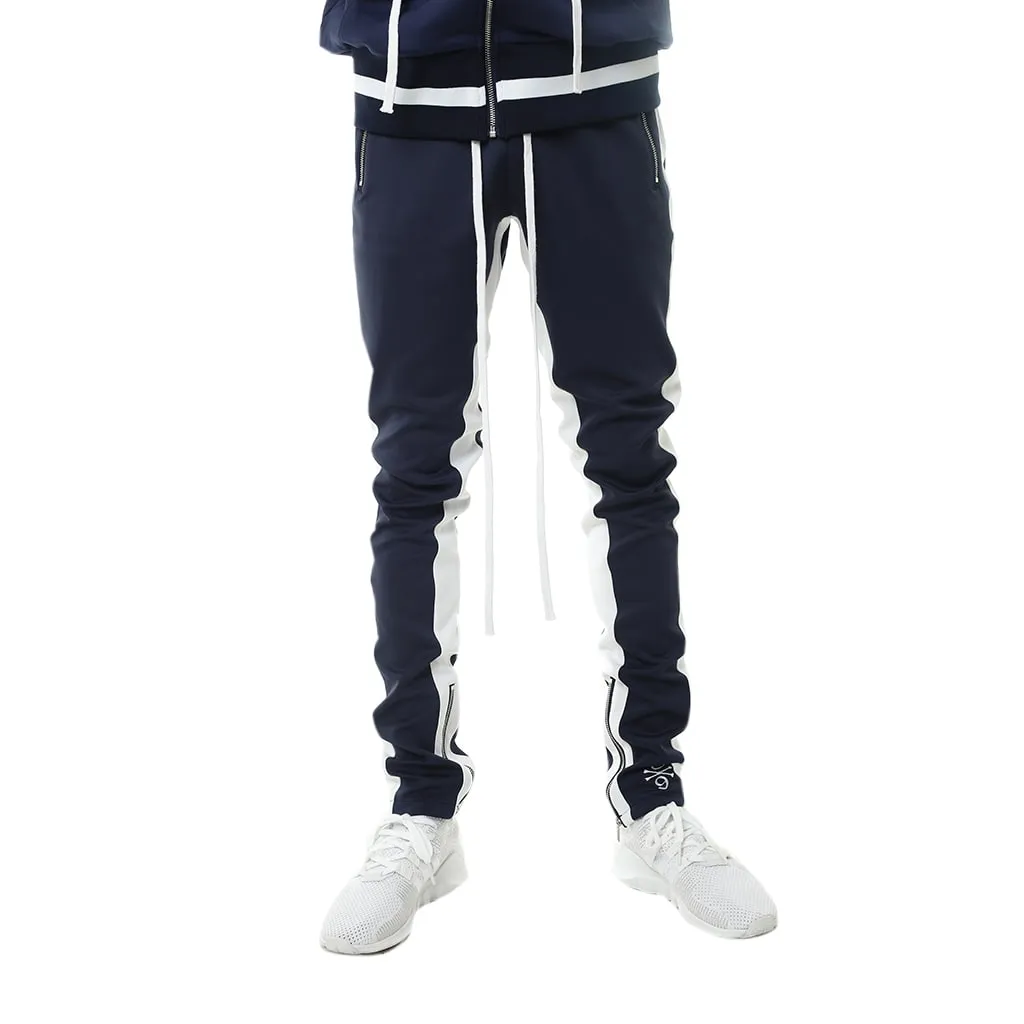 Bones Double Stripe Track Pants Navy