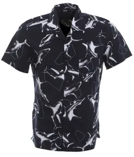 BOSS Rhythm Short Sleeve Shirt in Navy Shark