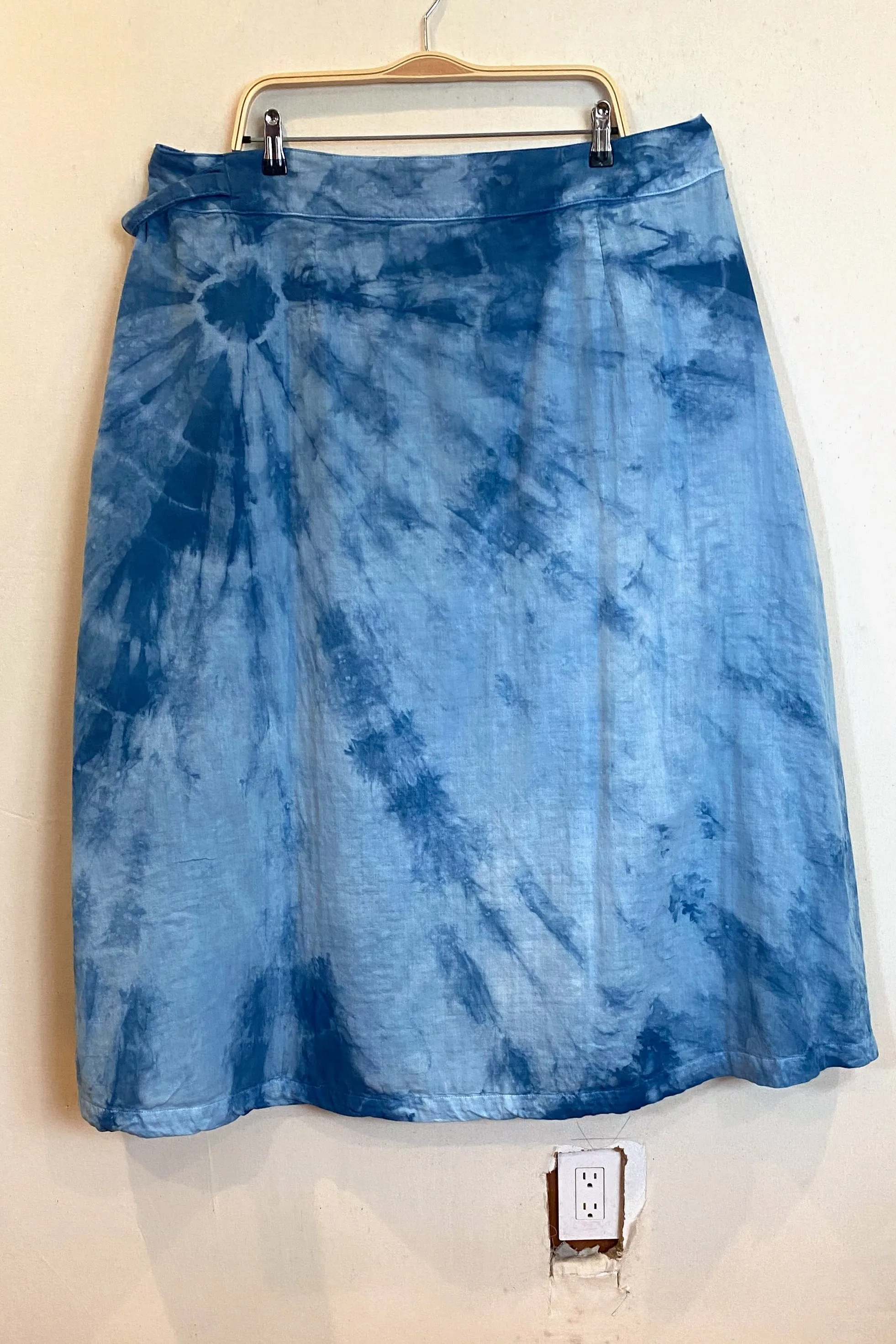 Carina Skirt with Pockets in Blue | Organic Cotton Double Gauze | Willow