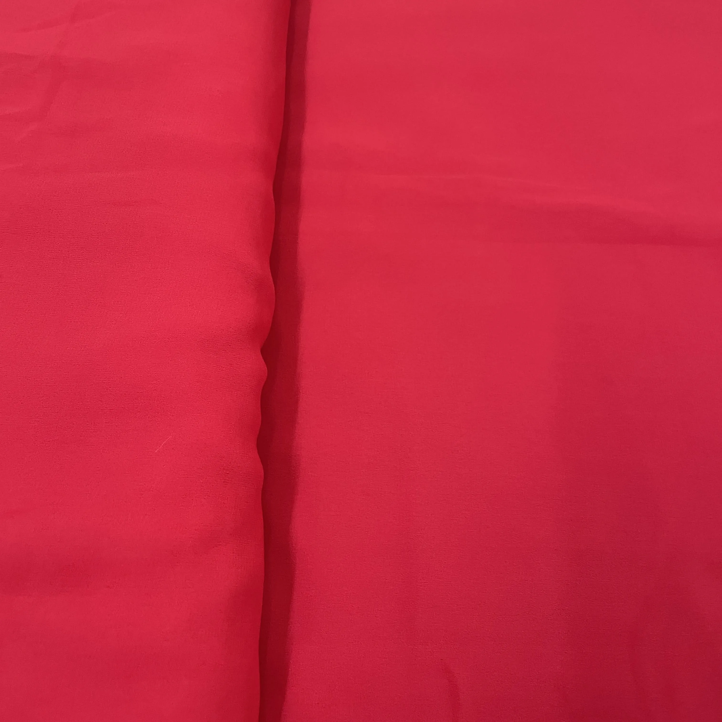 Classic Candy Red Solid Georgette Fabric