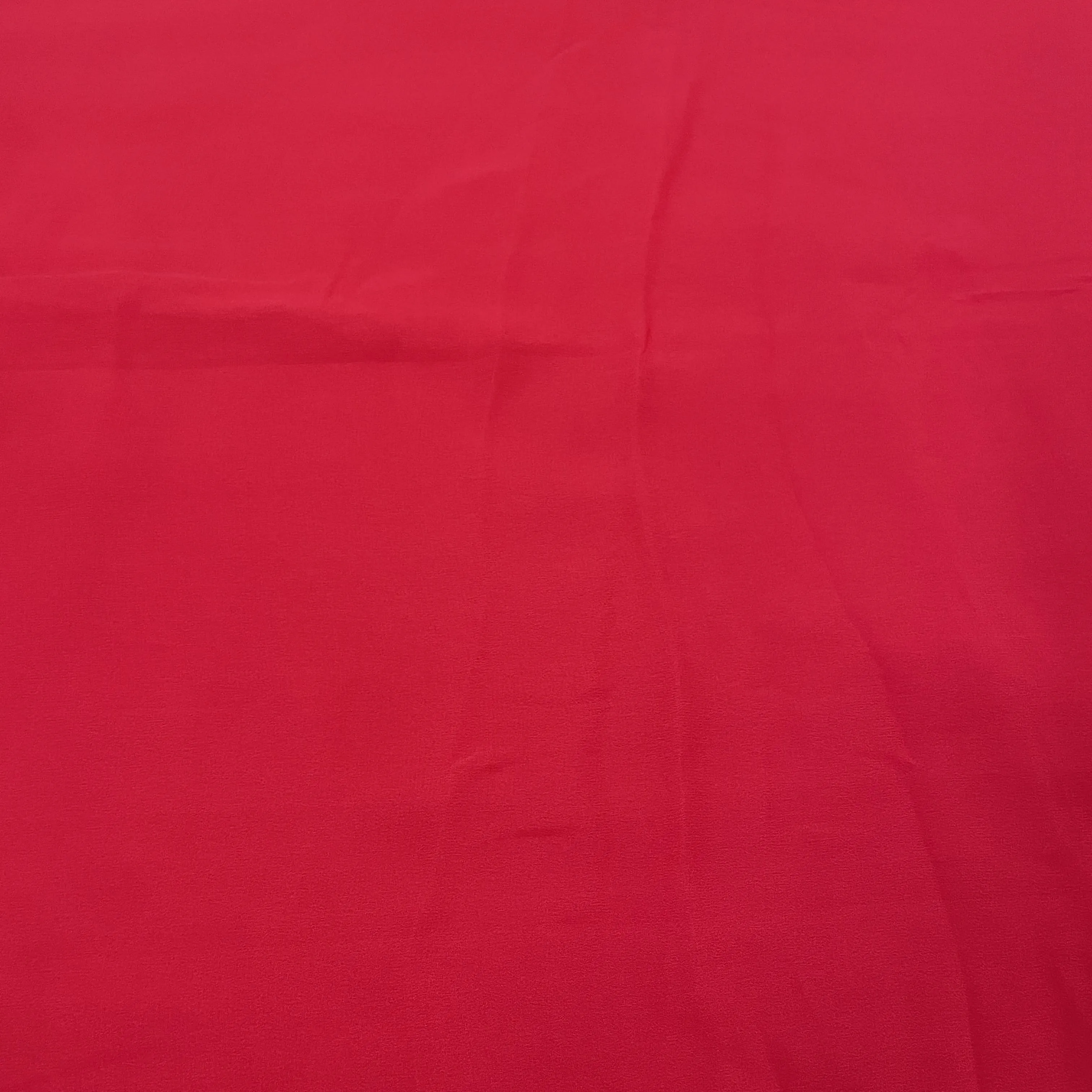 Classic Candy Red Solid Georgette Fabric