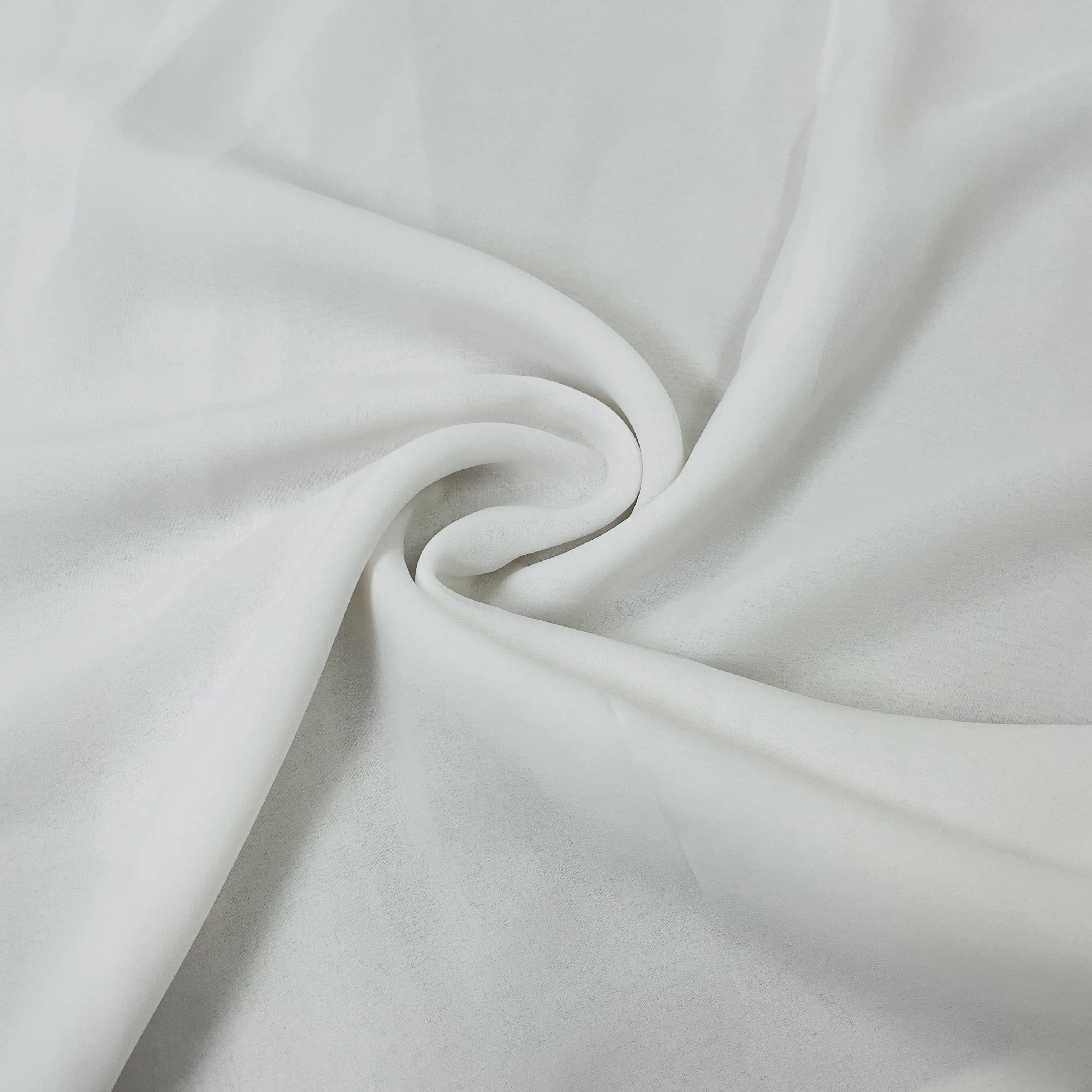 Classic White Solid Georgette Fabric