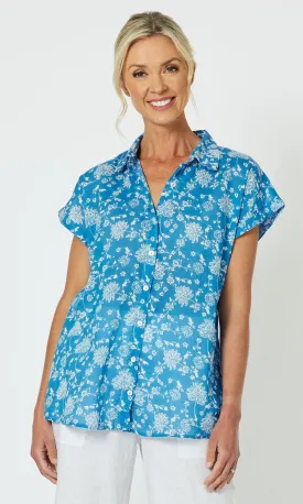 Cotton Cap Sleeve Shirt Summer Breeze