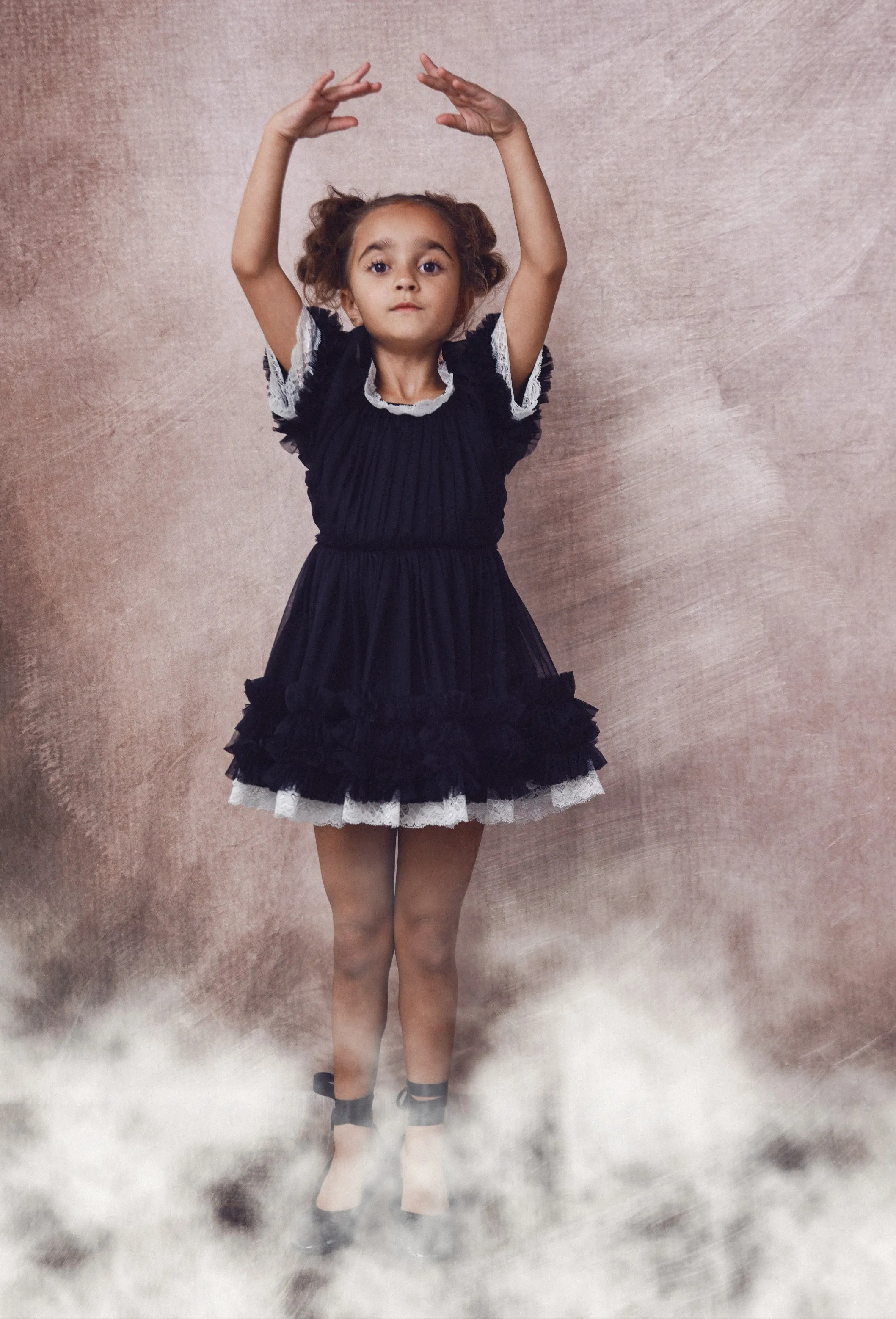 DOLLY by Le Petit Tom ® PORCELAIN DOLLY DRESS black