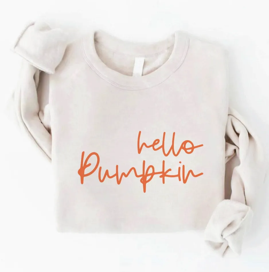 Hello Pumpkin Graphic Sweatshirt