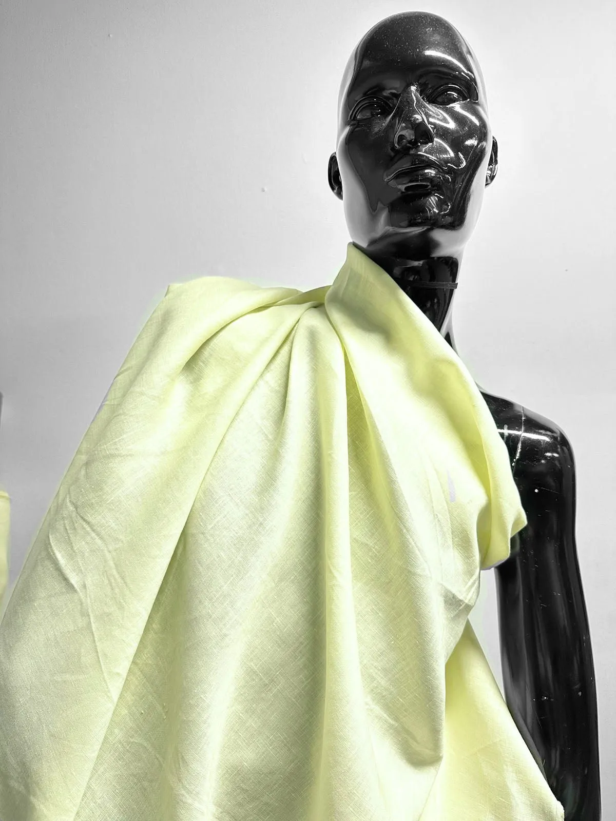 Icy Lime Linen Shirting