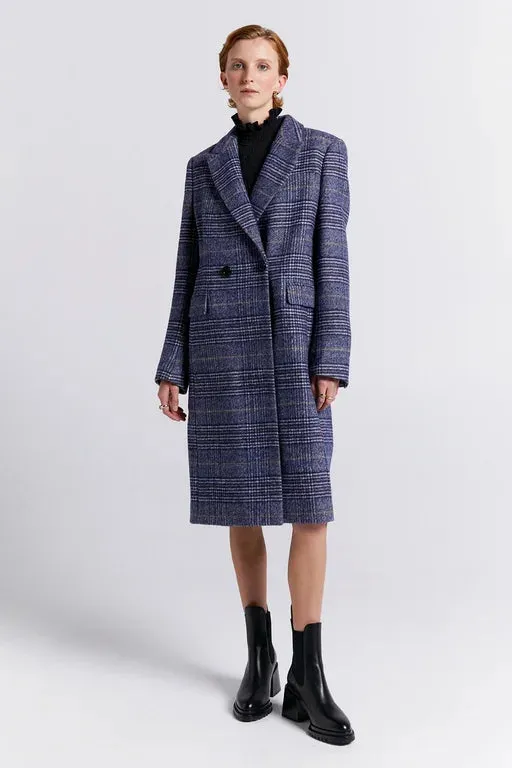 Karen Walker Acreage Double Breasted Coat - Wool - Navy