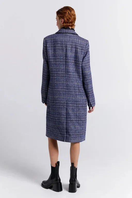 Karen Walker Acreage Double Breasted Coat - Wool - Navy