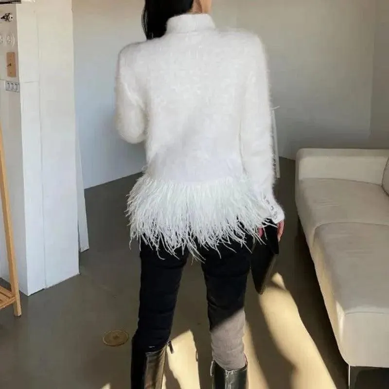 Lapel Long Sleeve Slim Double Breasted Tassel Coat Women