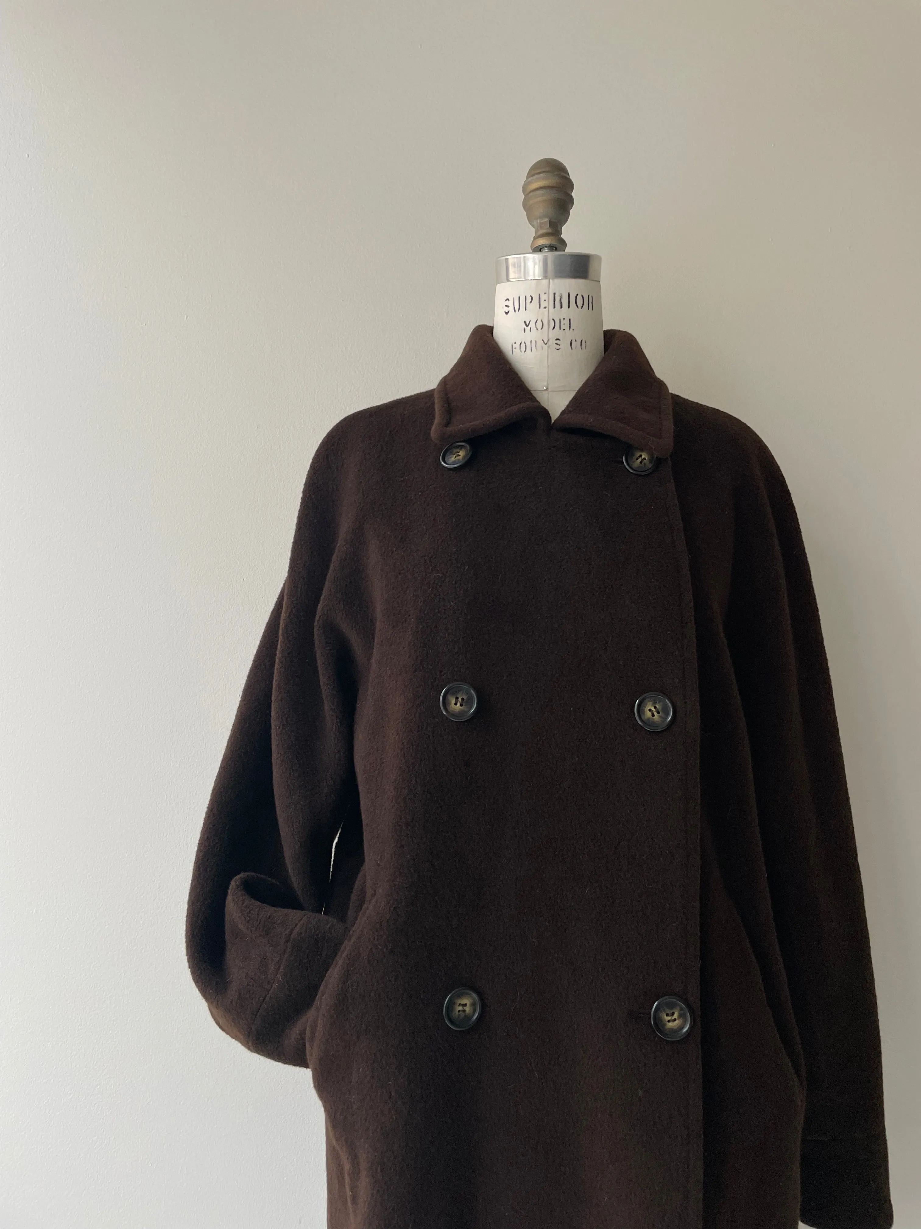 Max Mara Chocolate Wool Coat