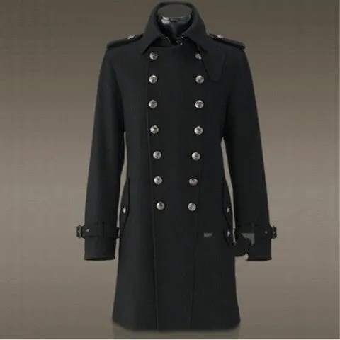 Men's  Double-breasted Woolen Coat Tide