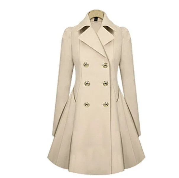 Multi-size double-breasted trench coat