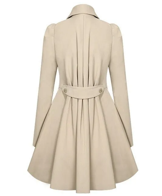 Multi-size double-breasted trench coat