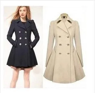 Multi-size double-breasted trench coat