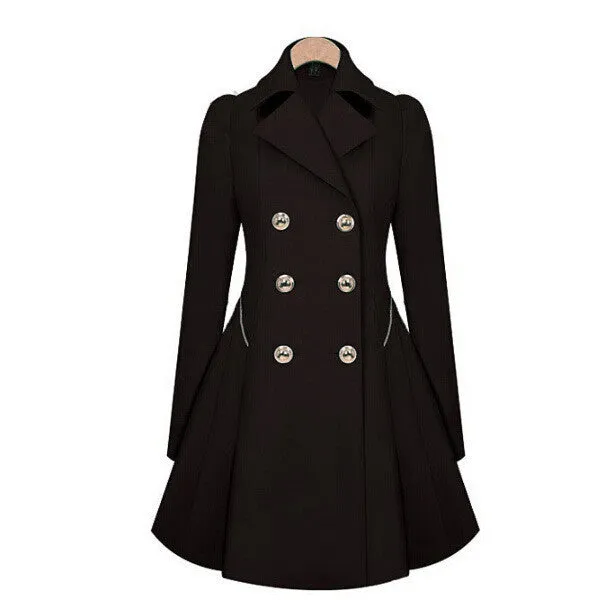 Multi-size double-breasted trench coat