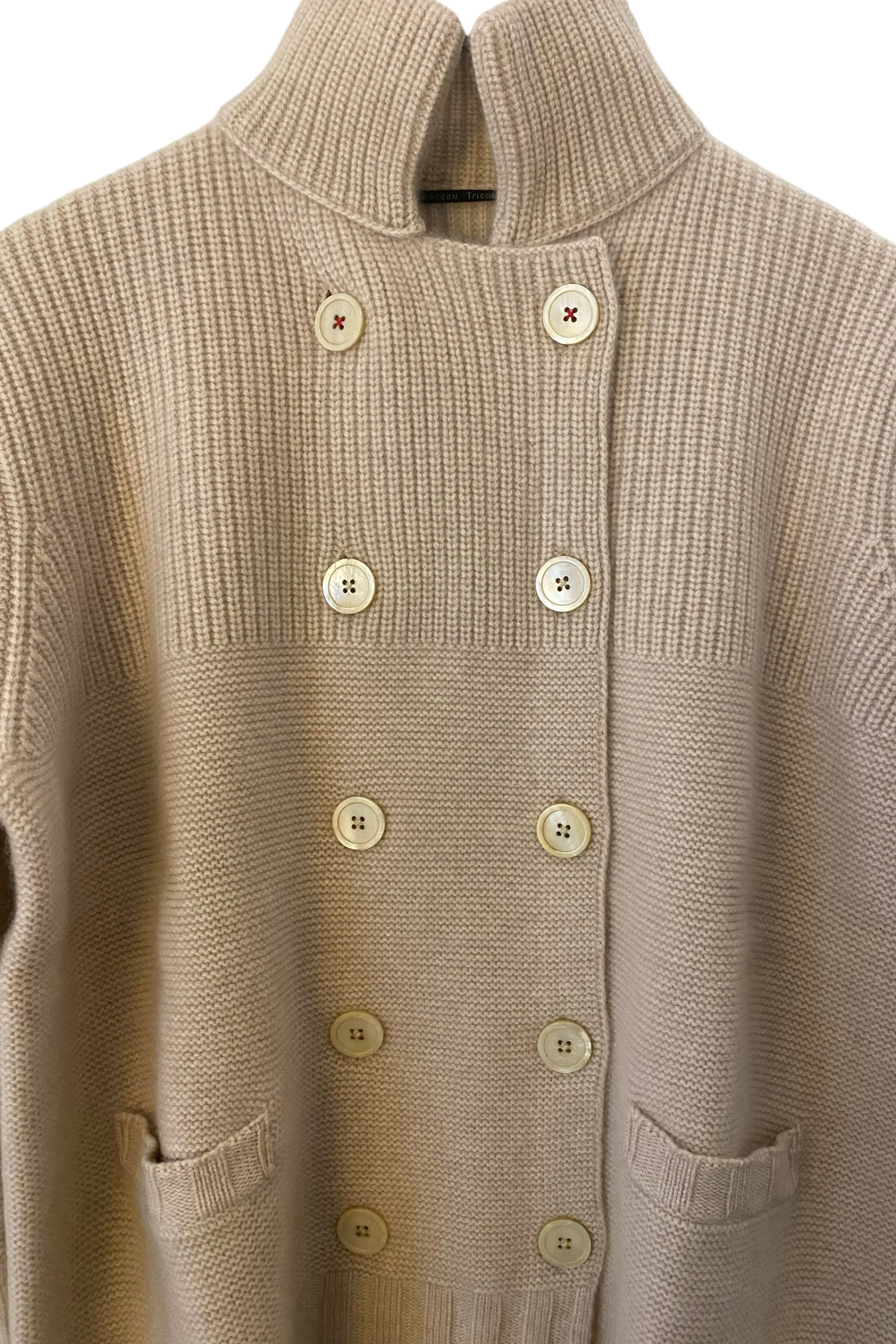 Nautical Sweater Coat in Tea Dip