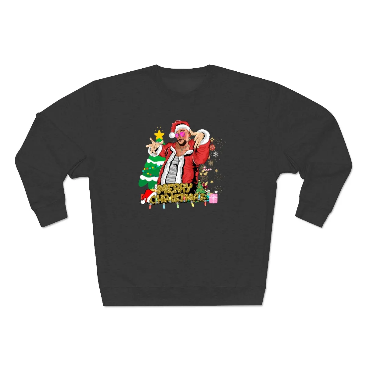 Pink Sunglasses Xmas bb- Unisex Premium Crewneck Sweatshirt