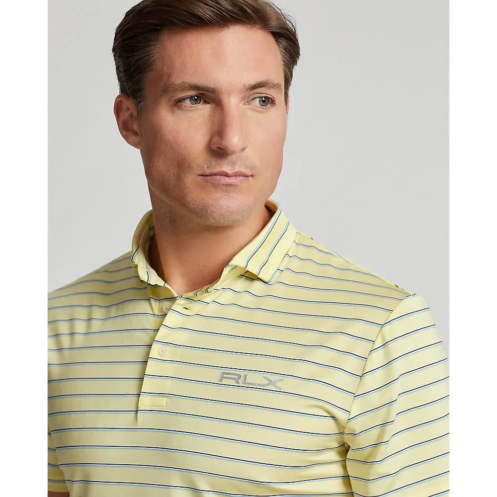 RLX Ralph Lauren YD Stripe Lightweight Airflow Polo - Bristol Yellow Multi