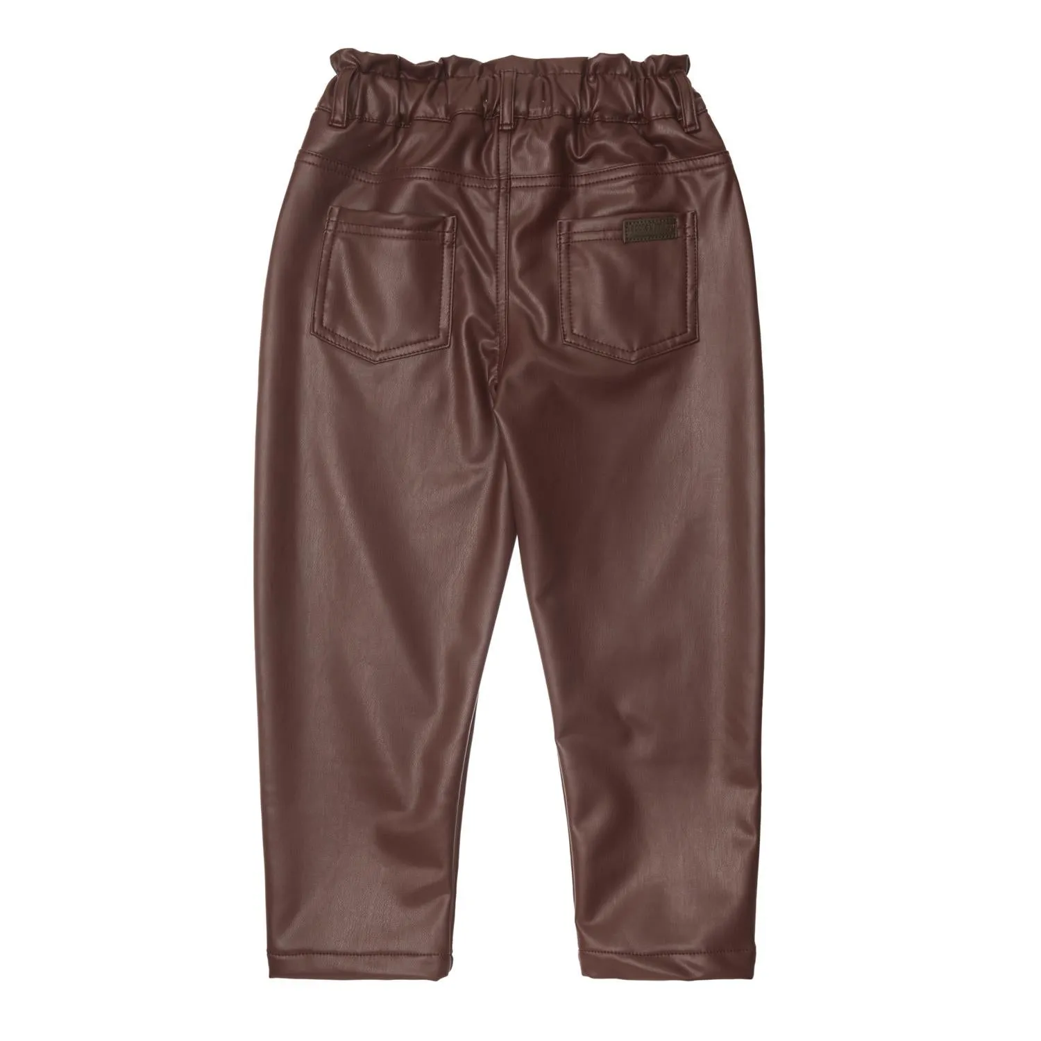 Sintetic Leather Pants in Maroon