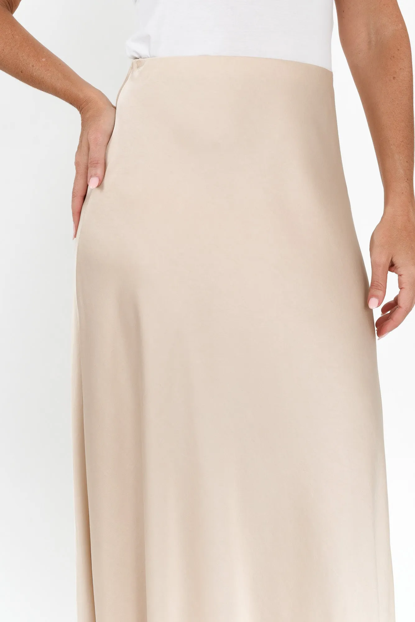 Tilba Champagne Maxi Skirt