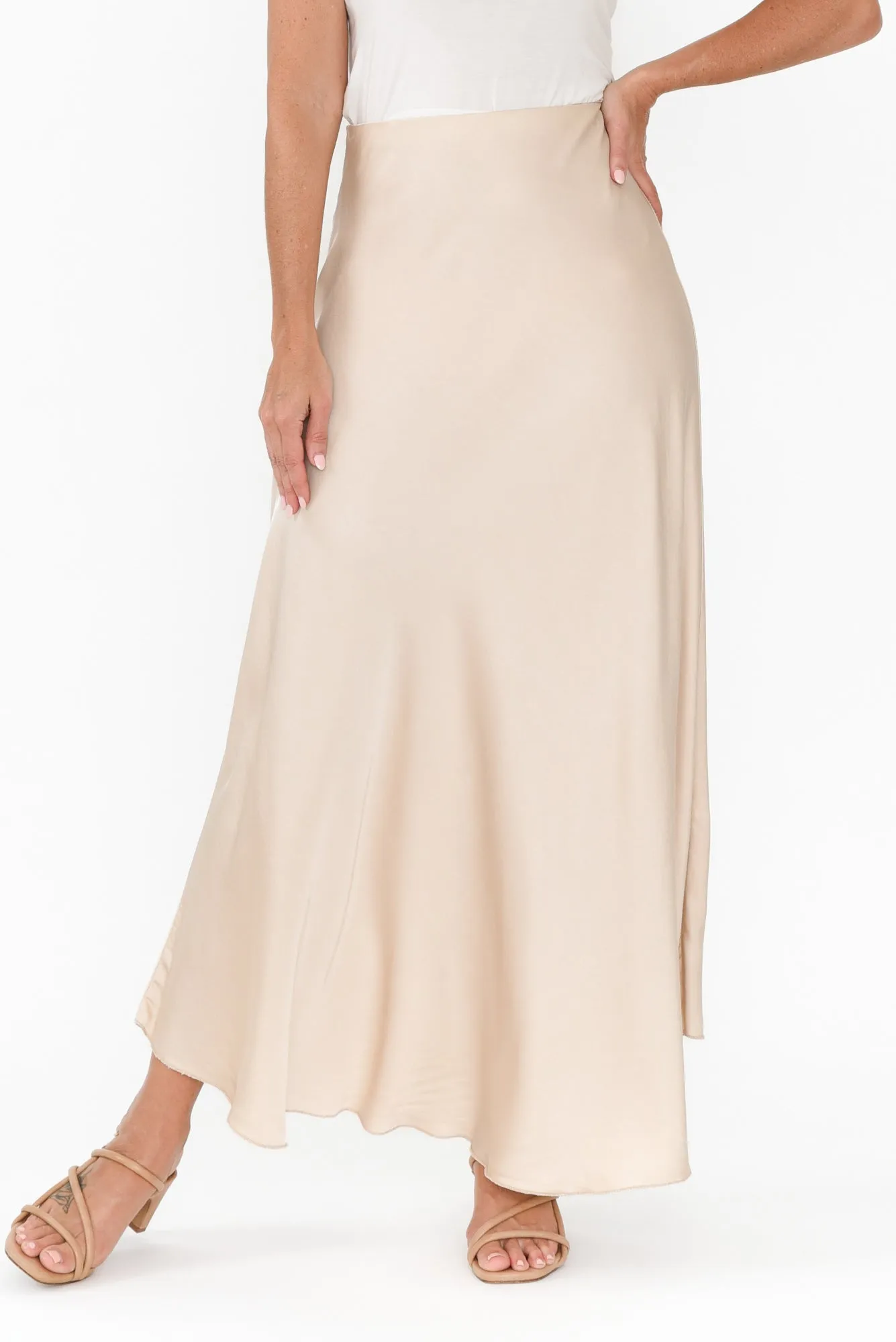 Tilba Champagne Maxi Skirt