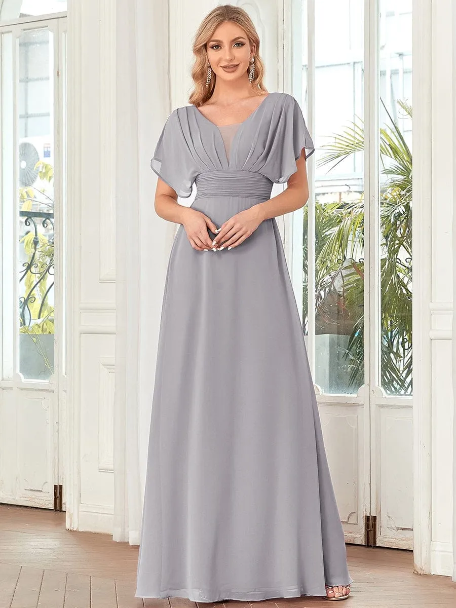 Women's A-Line Empire Waist Maxi Chiffon Evening Dress